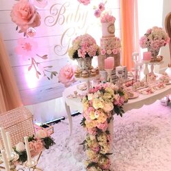 Sublime Pretty Pink And Floral Baby Shower Ideas Decorations Decoration Themes Girl Flowers Games