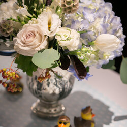 Matchless Ashley Baby Shower Project Nursery Arrangements Flower Centerpiece Vase Vases Blue Floral Glass