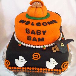 Swell Halloween Baby Shower Cake Cakes Theme Megan