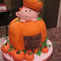 Champion Pumpkin Baby Shower Cake By Olive Parties