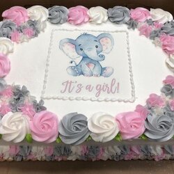 Very Good Calumet Bakery Elephant Baby Shower Theme Girl Neutral Rosette Dumbo Elephants