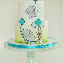 Super Elephant Baby Shower Cakes Cake Cute Cupcakes Gateau Fondant Adorable Cupcake Showers Painted Elephants