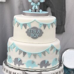 Wonderful Baby Elephant Little Peanut Cake Shower Boy Cakes Boys Decorations Theme Save Themed Blue Themes