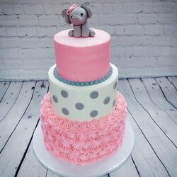 Sterling Elephant Themed Baby Shower Cake Made For My Niece