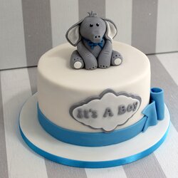 Perfect Elephant Baby Shower Cake Large Cakes Ago Years Louise Cleaver Posted