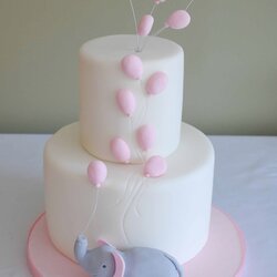 Tremendous Elephant Baby Shower Cake Girl Cakes Balloon Make Cute Arrival Welcome Boy Balloons Birthday Pink