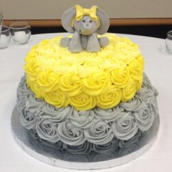 Matchless Yellow And Grey Elephant Baby Shower Cake Theme Cakes Decorating Girl Gray Boy Birthday Top Visit
