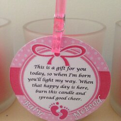 Baby Shower Thank You Gift More Showers Candle Prizes Favor Quotes Wording Hostess Sprinkle