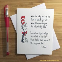 Legit Baby Shower Card Invite Funny Dr Seuss Quotes Cards Write Expecting Sayings Congratulations Boy Poems