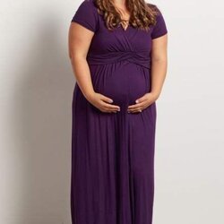 Worthy Trendy Baby Shower Dress Plus Size Maternity Maxi Draped