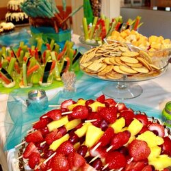 Terrific Boy Baby Shower Decor Food Party Snacks Finger Fruit Foods Spread Appetizers Yummy Parties Veggie