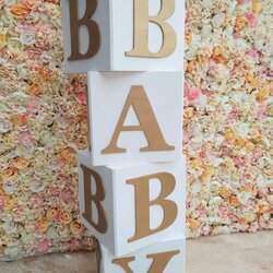 Great Baby Blocks Boxes Shower Naming Ceremony Christening For Hire In