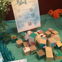 Matchless Guests Decorate Blocks For Baby Shower Guest Book Block Activity Choose Board Activities