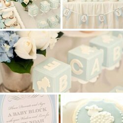 Perfect Baby Blocks Shower Ideas Themes Games
