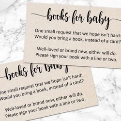 Champion Baby Shower Books Instead Of Cards How To Ask Wording And More Business Card Insert
