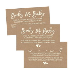 Smashing Rustic Books For Baby Request Insert Card Girl Or Boy Kraft Instead