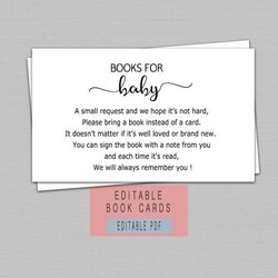 Terrific Book Instead Of Card Bring Baby Shower Insert Canada