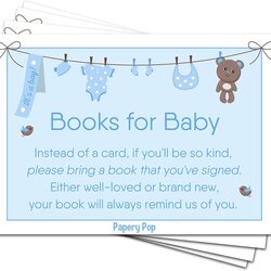Baby Shower Invitations Books Instead Of Cards Card Asking Invites Lieu Insert