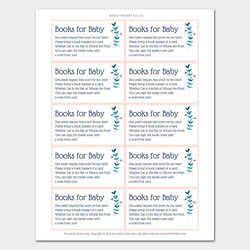 Paper Party Supplies Book Instead Of Card Baby Shower Request Please Bring