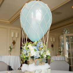 Out Of This World Up And Away Baby Shower Party Theme The Bash Hot Air Balloon