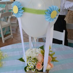 Splendid Events Pr Up And Away Baby Shower Balloon Air Hot Party Boy Table Centerpiece Decorations Theme