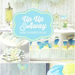 Fine Up And Away Baby Shower Spaceships Laser Beams Hot Air Balloon Ideas