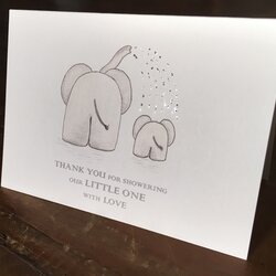 Swell Baby Shower Thank You Cards Personalized Card Set Details