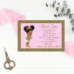 Printable Baby Shower Thank You Card Little Princess Royal