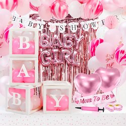 Outstanding Pink Baby Shower Decorations For Girl Jumbo Set All Inclusive