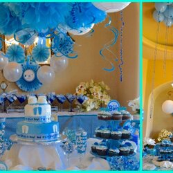 Supreme Simple Baby Shower Ideas Boy Best Home Design For Blue Theme