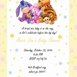 Champion Baby Shower Invitations Pooh Invitation