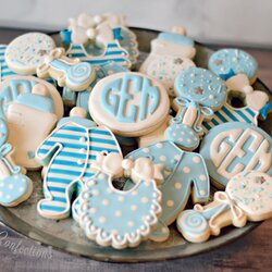Perfect Baby Shower Cookies Boy Custom Sugar Cookie Cake Pops