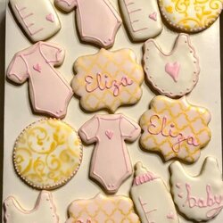 Worthy Homemade Custom Sugar Cookies Baby Shower Pink Gold Can