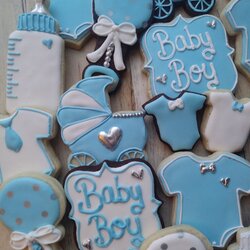 Magnificent Baby Boy Girl Sugar Cookies Color Options