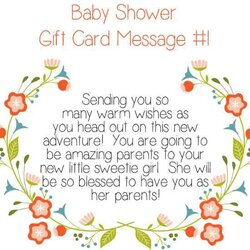 Top Baby Shower Gift Card Message Ideas Sayings Girl Congratulations Messages Wishes Cards Idea Parents
