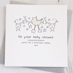 Capital Handmade Baby Shower Card Hand Daisy