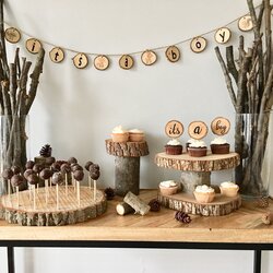 The Highest Quality Woodland Baby Shower Theme Boy Decorations Themes Forest Banner Party Rustic Wood Themed