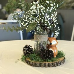 Excellent Woodland Themed Centerpiece Baby Shower Theme Rustic Centerpieces Showers