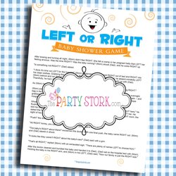 Marvelous Printable Baby Shower Game Left Or Right Unique Fun