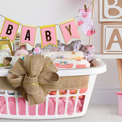 Admirable Baby Shower Basket Practical Crafty Combines Wow Friends Items Family Hero