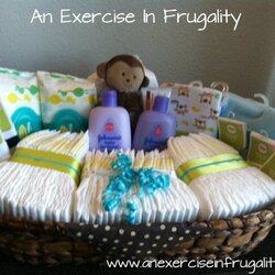 Baby Shower Basket Gift Idea An Exercise In Frugality Boy Baskets Unique Gifts Showers Boys Cute Make Diaper