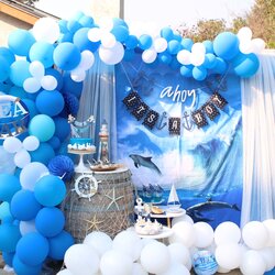 Great Ahoy Its Boy Nautical Baby Shower Party Design Styling And Garlands Focal