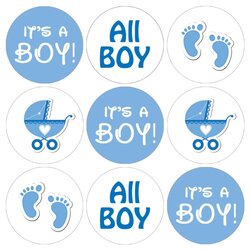 Worthy Boy Baby Shower Stickers For Hershey Kiss