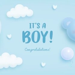 Premium Vector Its Boy Baby Shower Invitation With Lettering