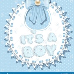 It Boy Baby Shower On Bib Royalty Free Stock Images Image Vector Appeal
