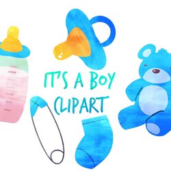 Outstanding Boy Baby Shower Clip Art Blue