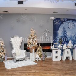 Eminent Winter Wonderland Baby Shower Christmas Party Decorations Snow Table Web Hall Banquet Dessert