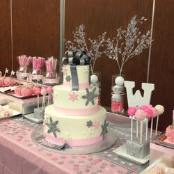 Top Ideas About Winter Wonderland Baby Shower On Girls Girl Theme Themes Cakes Birthday Pink Cake Decorations