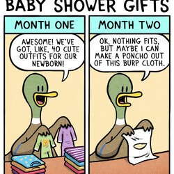 Preeminent Baby Shower Gifts Fowl Language Comics Funny Memes Jokes Cartoons Friend Work Comic Kids Duck