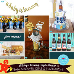Supreme Baby Shower Drink Puns Brewing Decorations Couples Decor
